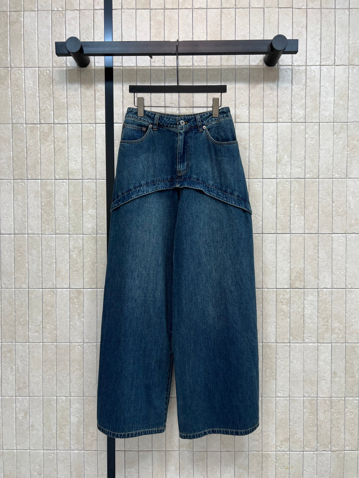 Loewe 26s High-Waisted Wide-Leg Denim Pants 400692