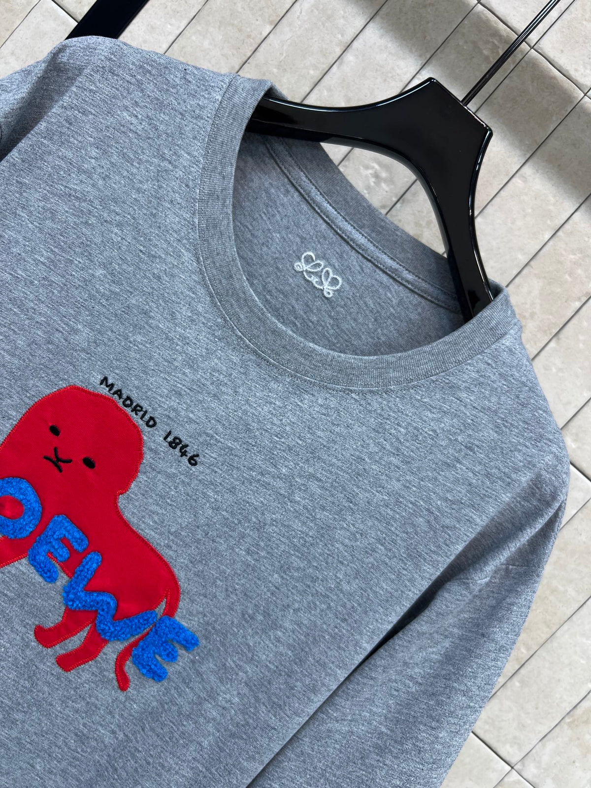 Loewe Relaxed Fit T-shirt Grey Cotton 402848