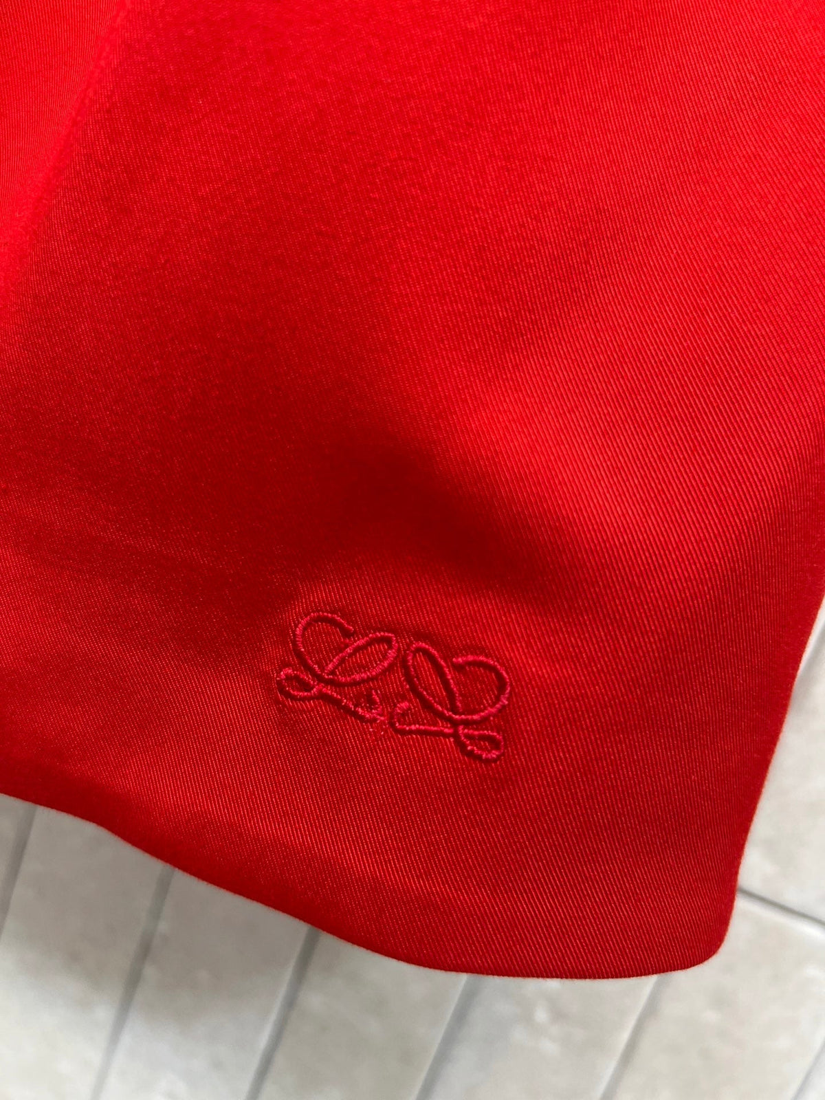 Loewe Balloon Skirt Red Cotton Silk 402854