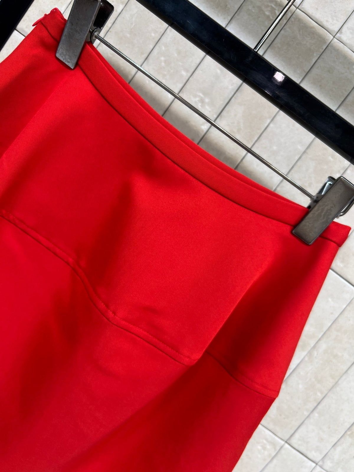 Loewe Balloon Skirt Red Cotton Silk 402854