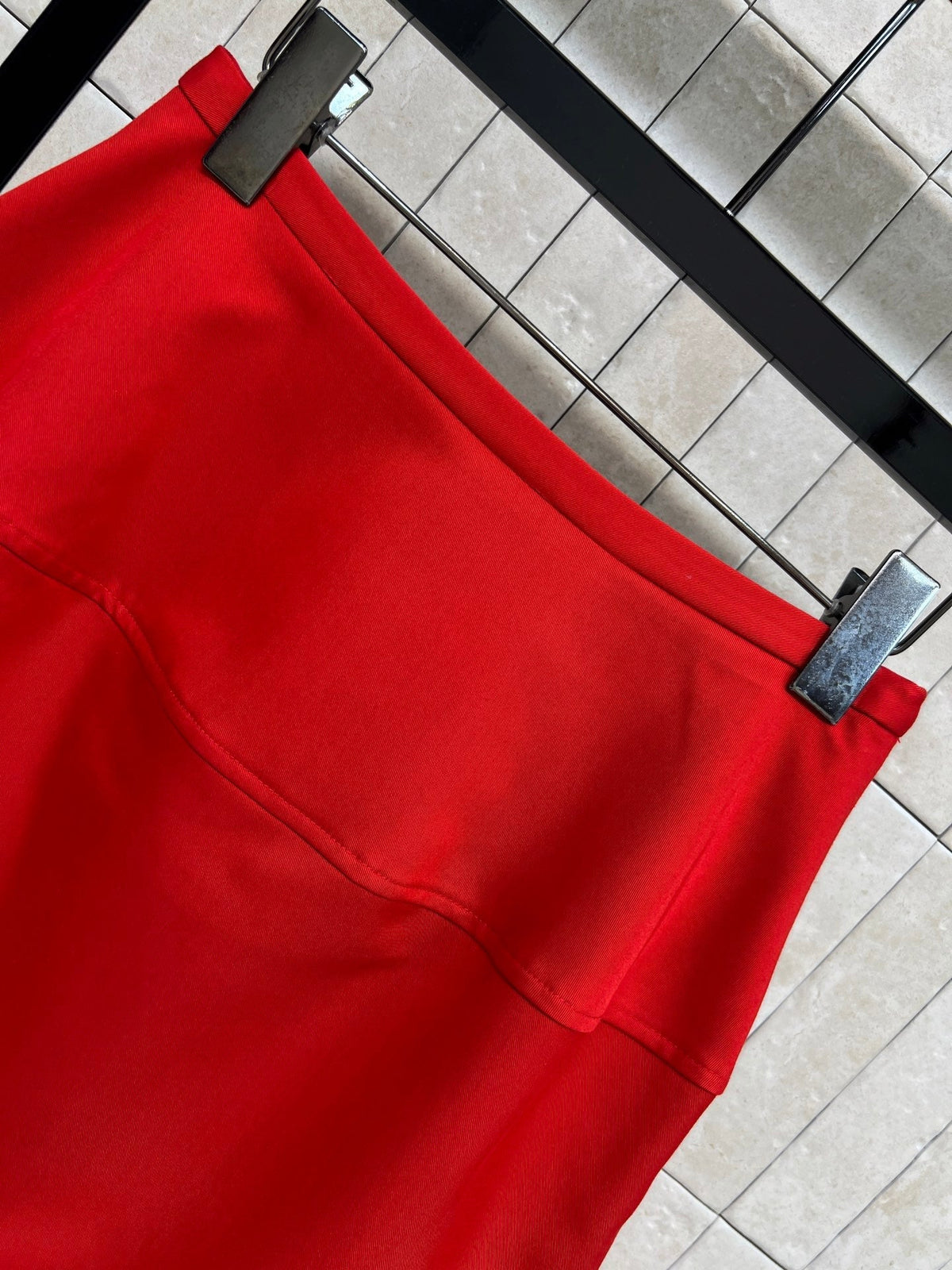 Loewe Balloon Skirt Red Cotton Silk 402854