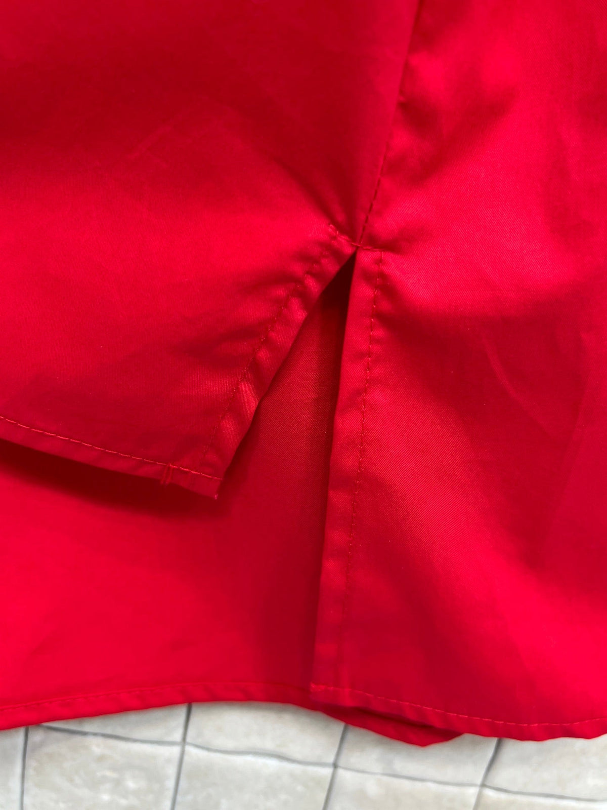 Loewe 26s Short Sleeve Trapeze Shirt Red Cotton 402858