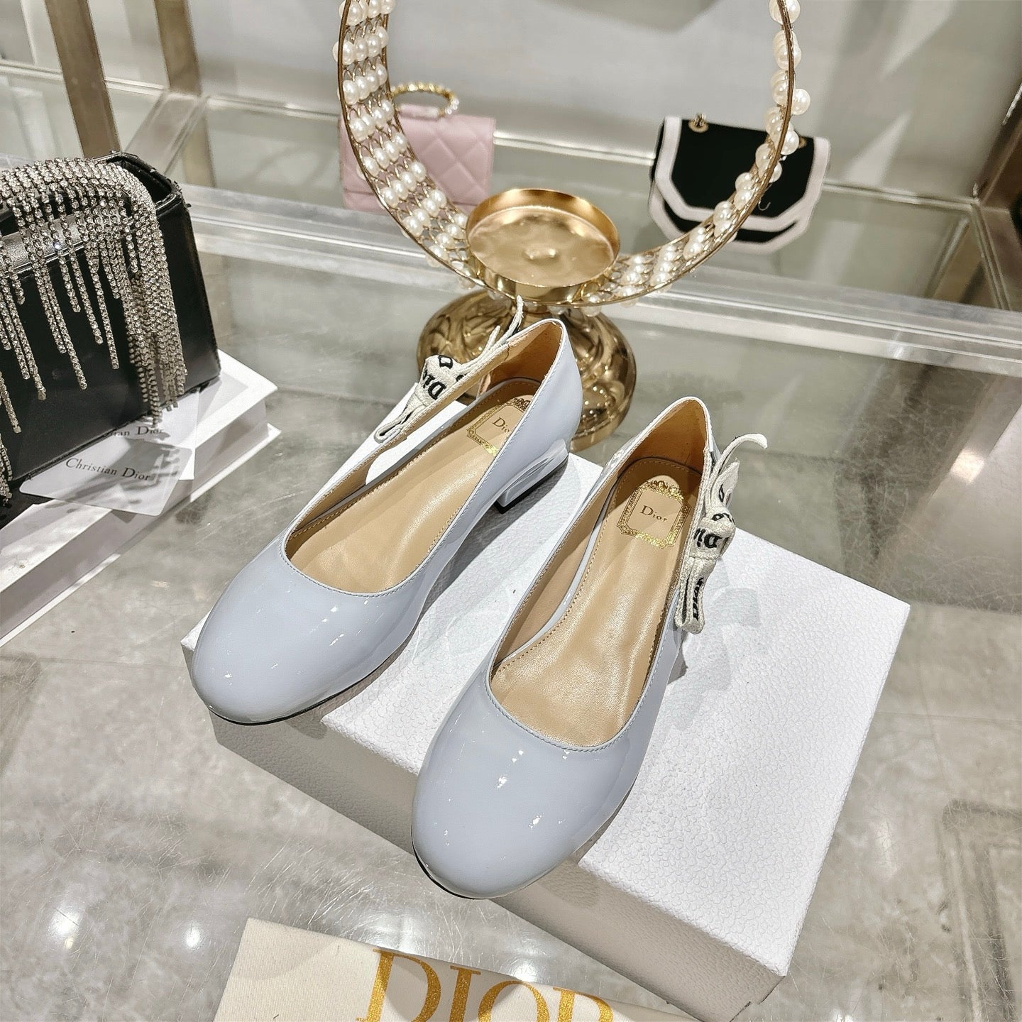 CD 26 Lolita Ballet Flats 30 Baby Blue Patent Leather 679730