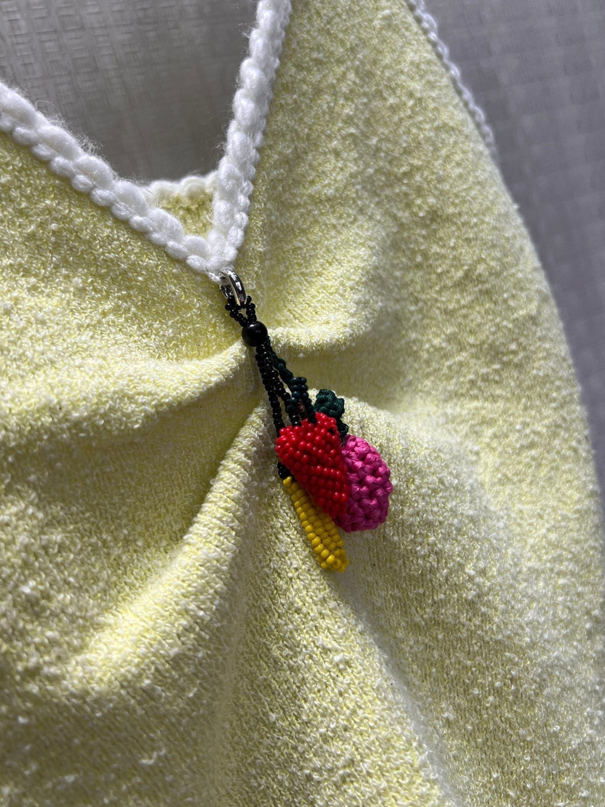 Prada Pollen Yellow Cotton Bouclé Top 400562