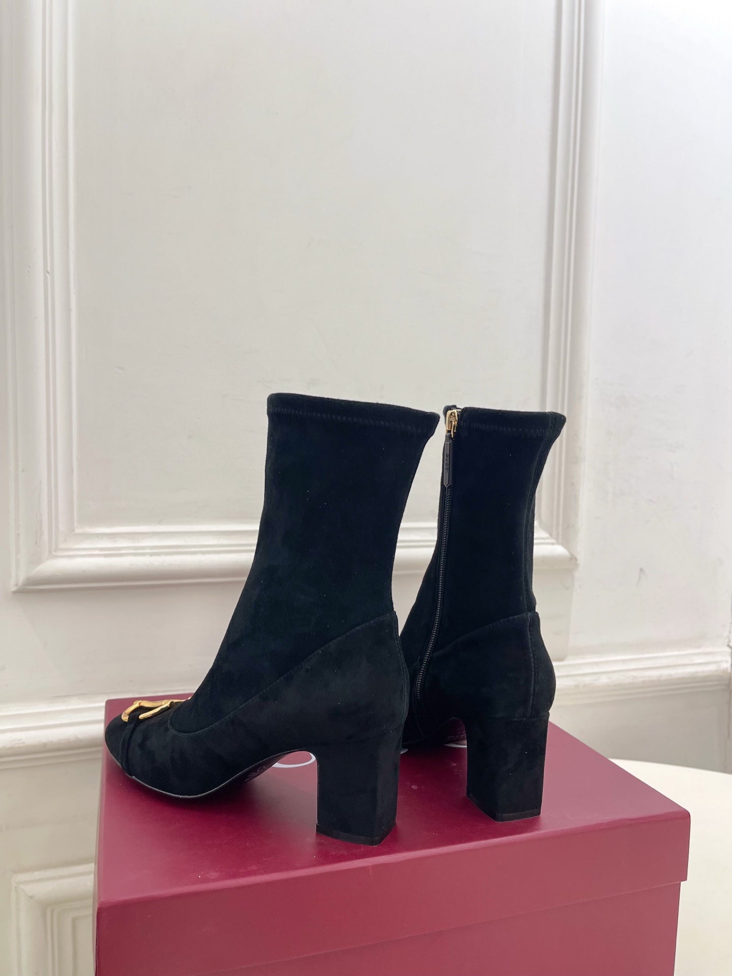 GG ankle boots black suede 536054