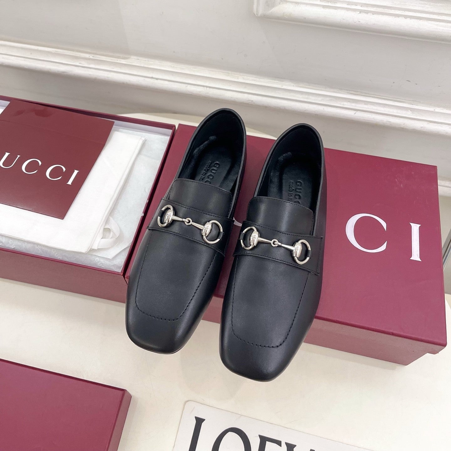 GG 26s Loafer With Horsebit Black Leather 640281