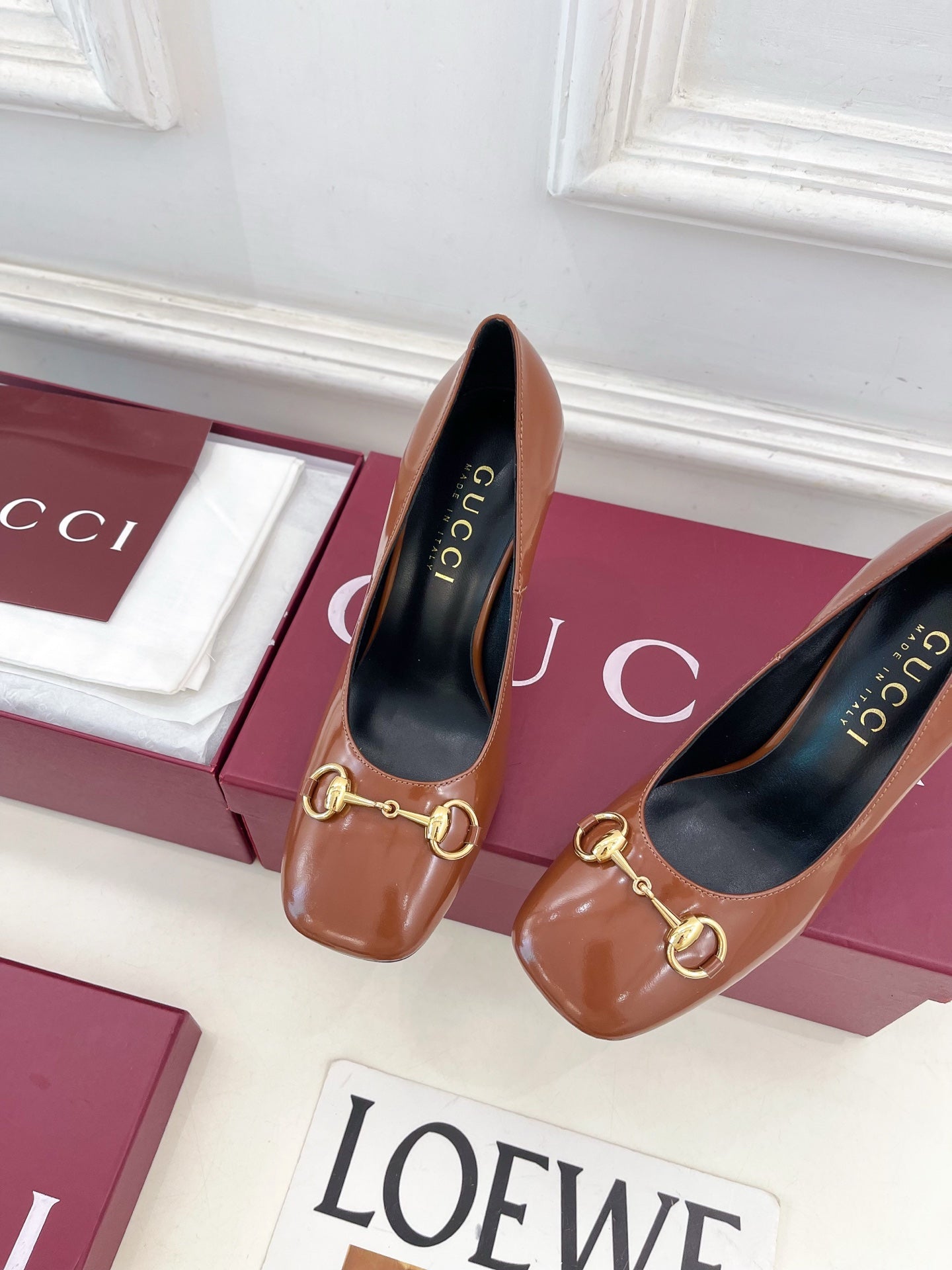 GG 26s Signora Pump 10cm Brown Leather 640303
