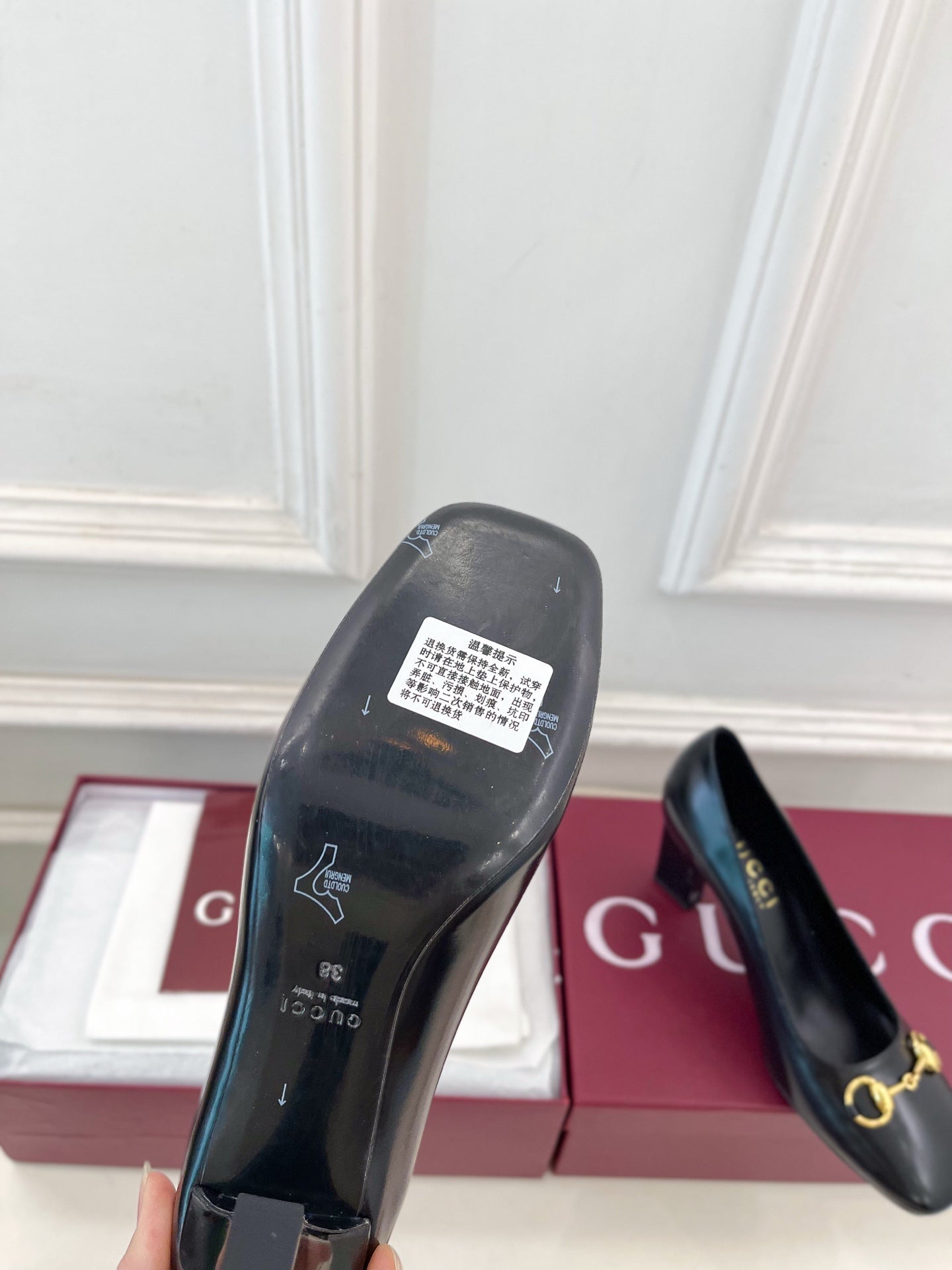GG 26s Signora Pump 7.5cm Black Leather 640305