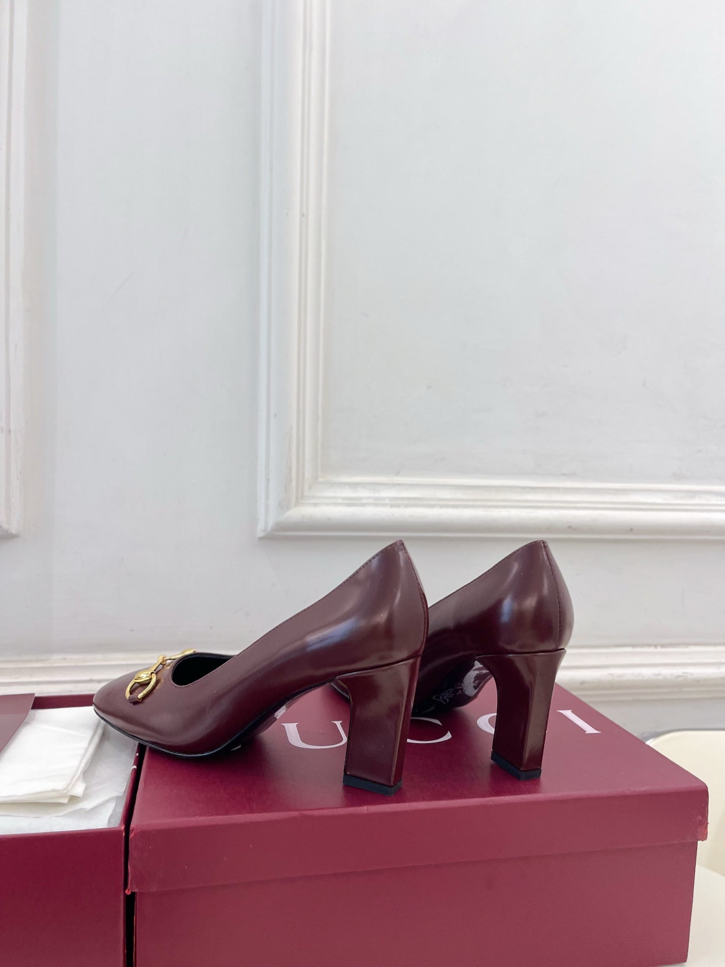 GG 26s Signora Pump 7.5cm Burgundy Leather 640307