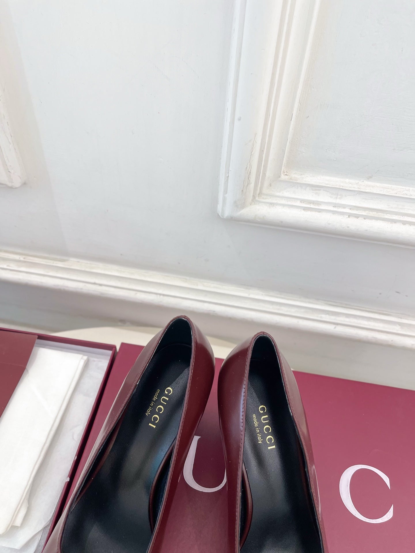GG 26s Signora Pump 7.5cm Burgundy Leather 640307