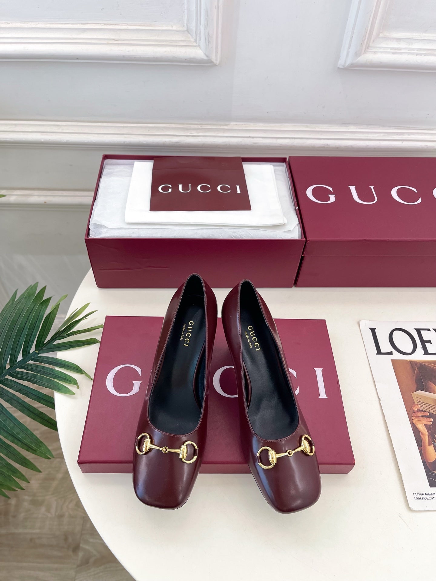 GG 26s Signora Pump 7.5cm Burgundy Leather 640307