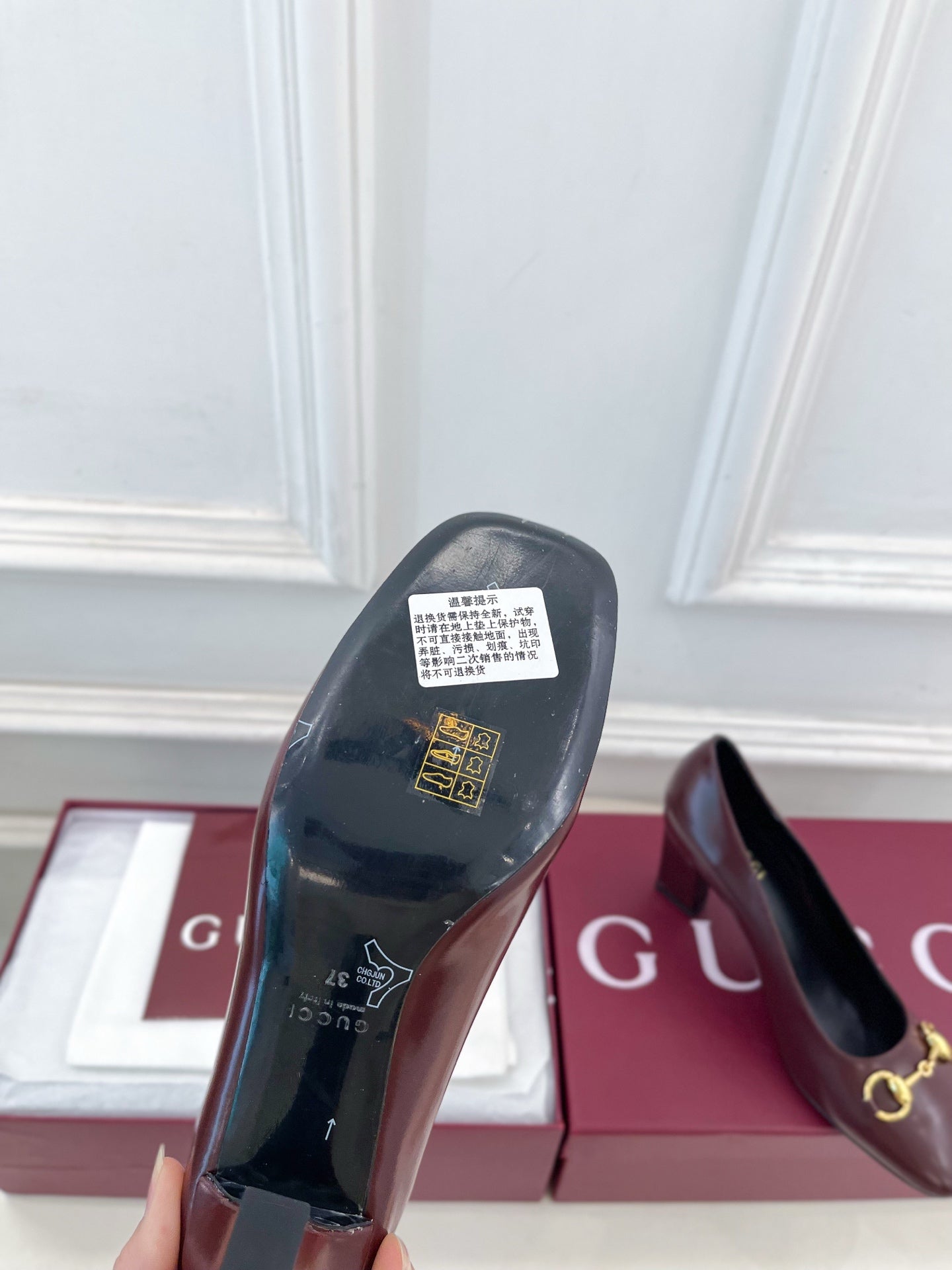 GG 26s Signora Pump 7.5cm Burgundy Leather 640307