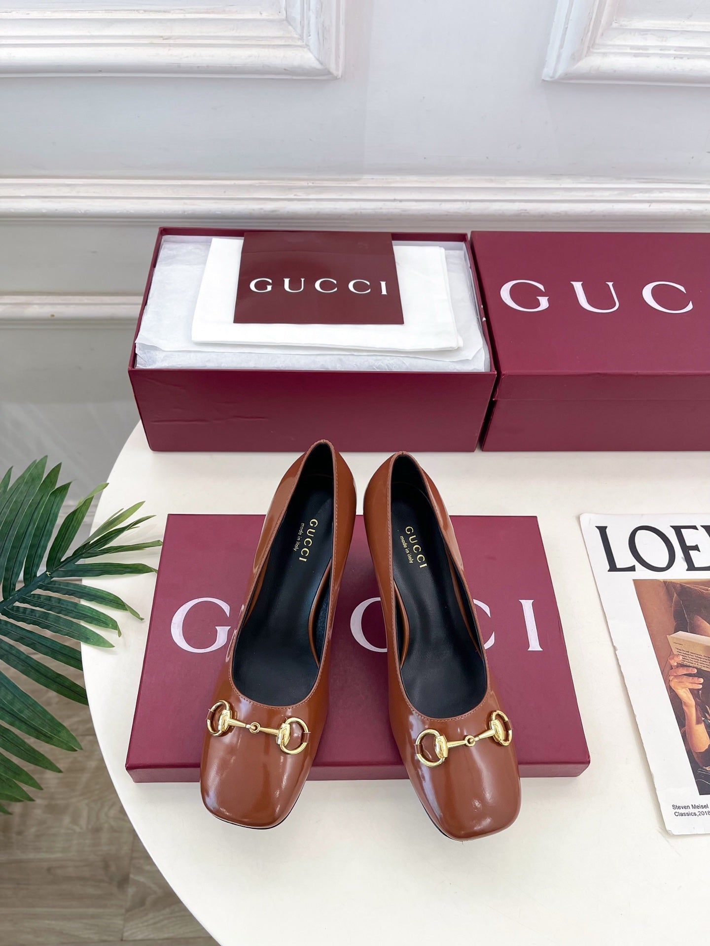 GG 26s Signora Pump 7.5cm Brown Leather 640308