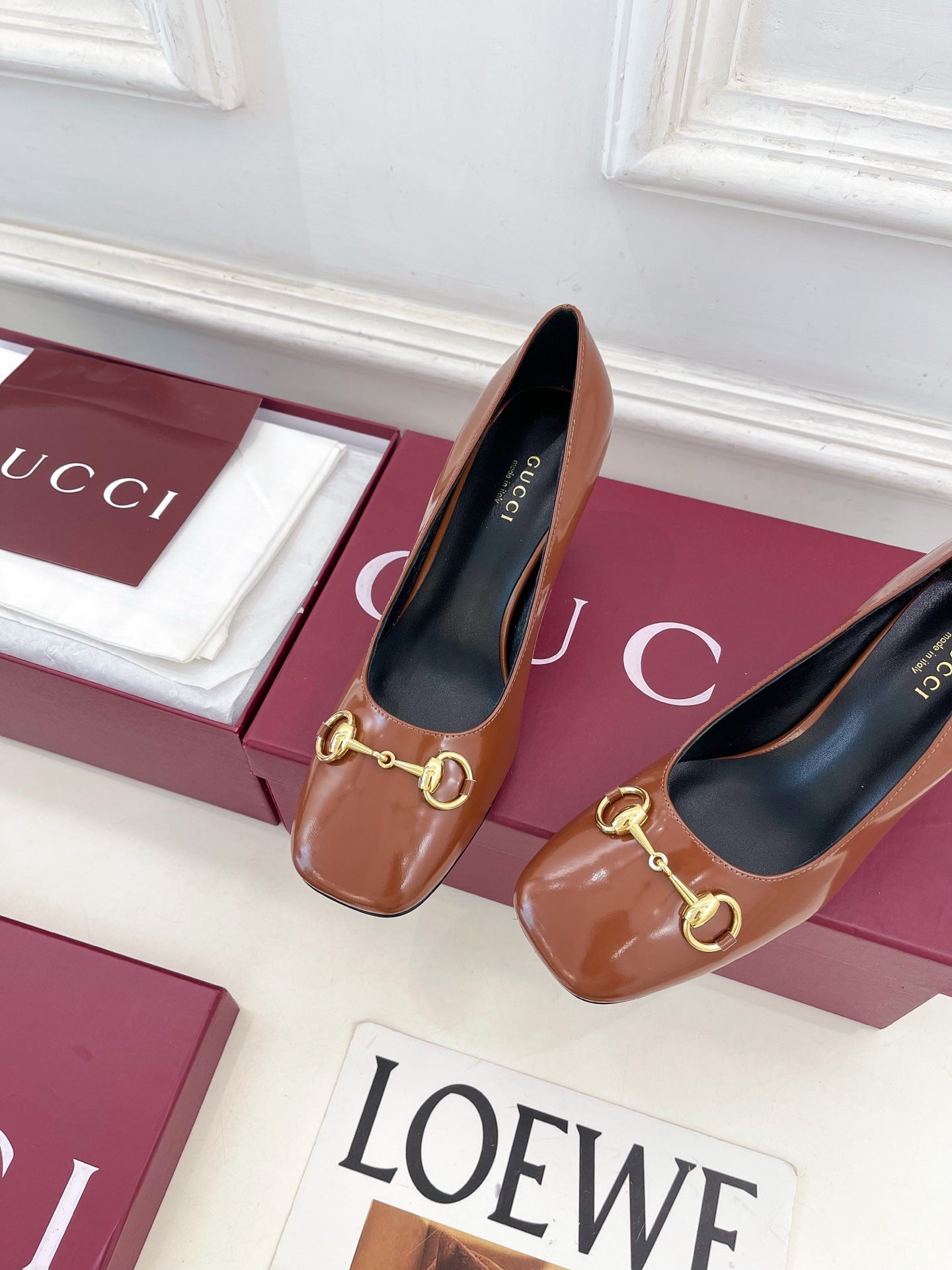 GG 26s Signora Pump 7.5cm Brown Leather 640308