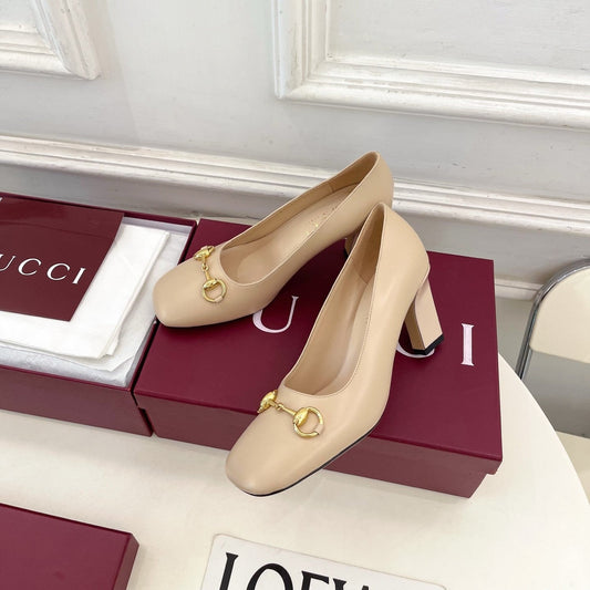 GG 26s Signora Pump 7.5cm Beige Leather 640309