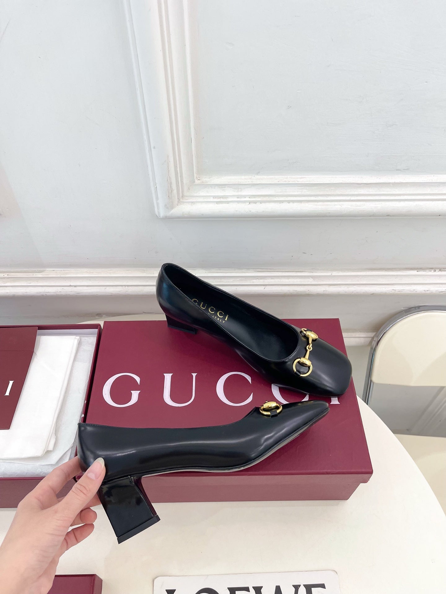 GG 26s Signora Pump 5.5cm Black Leather 640310