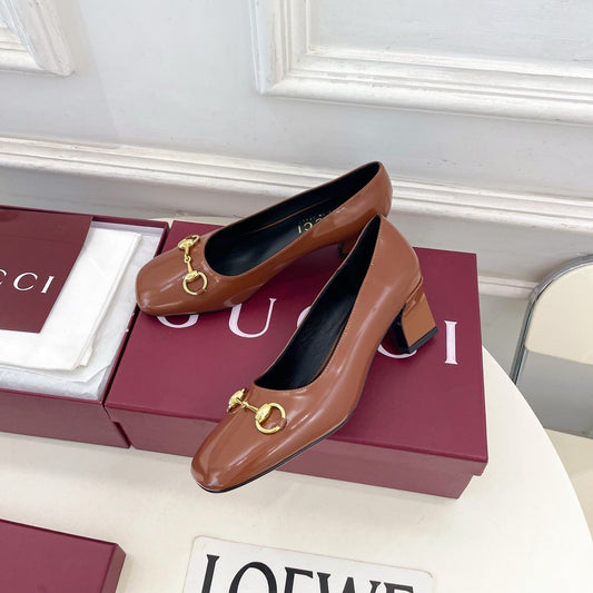 GG 26s Signora Pump 5.5cm Brown Leather 640313