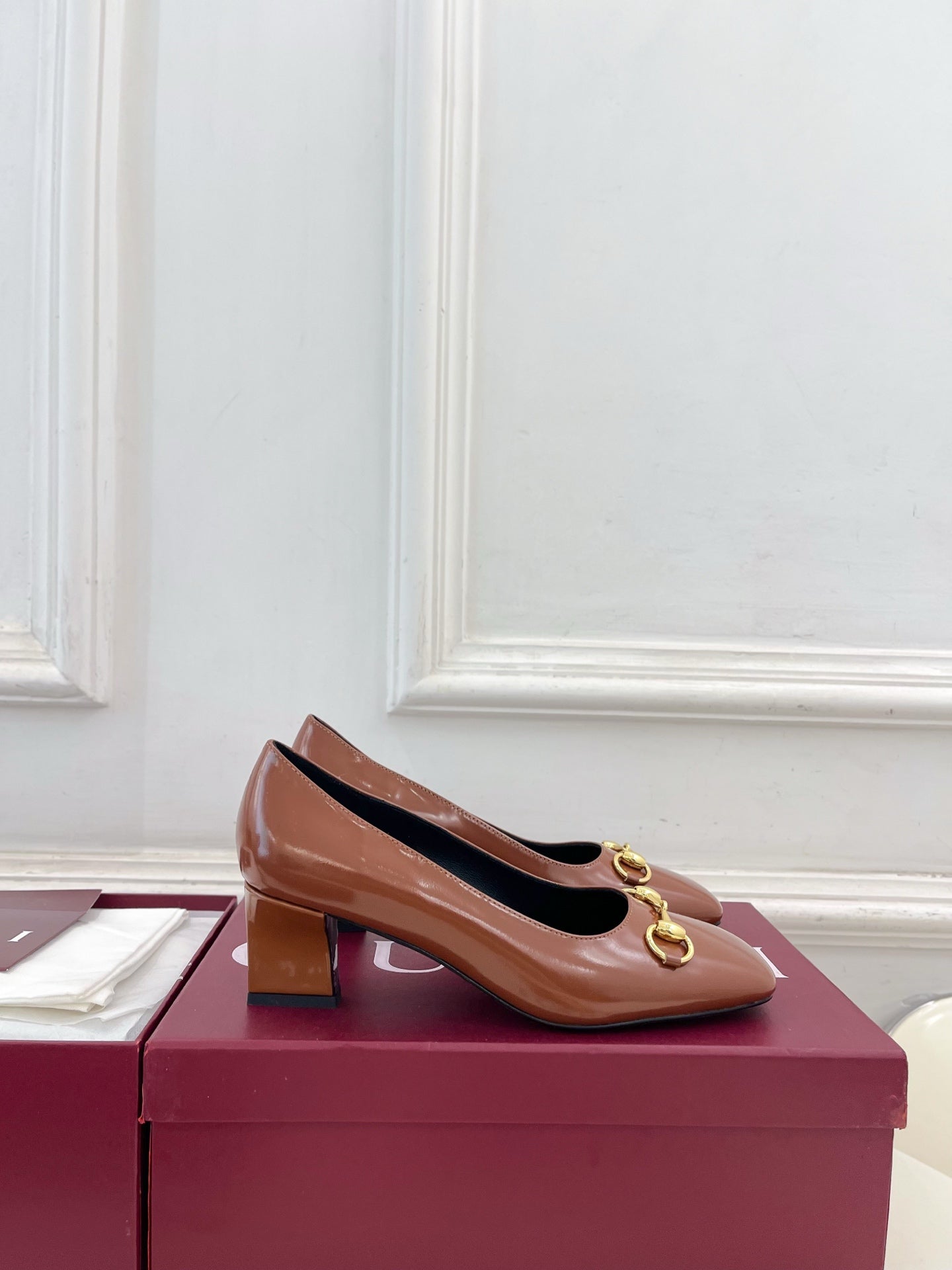 GG 26s Signora Pump 5.5cm Brown Leather 640313