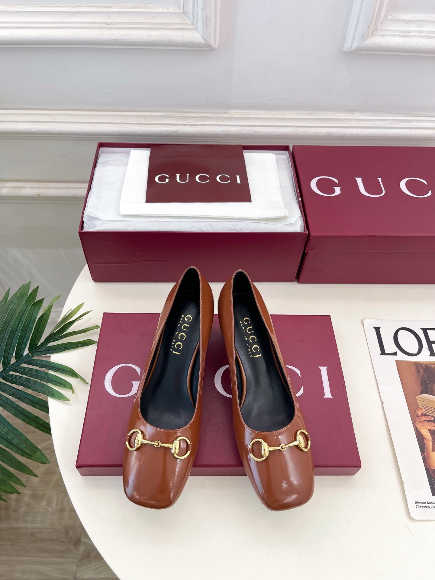 GG 26s Signora Pump 5.5cm Brown Leather 640313