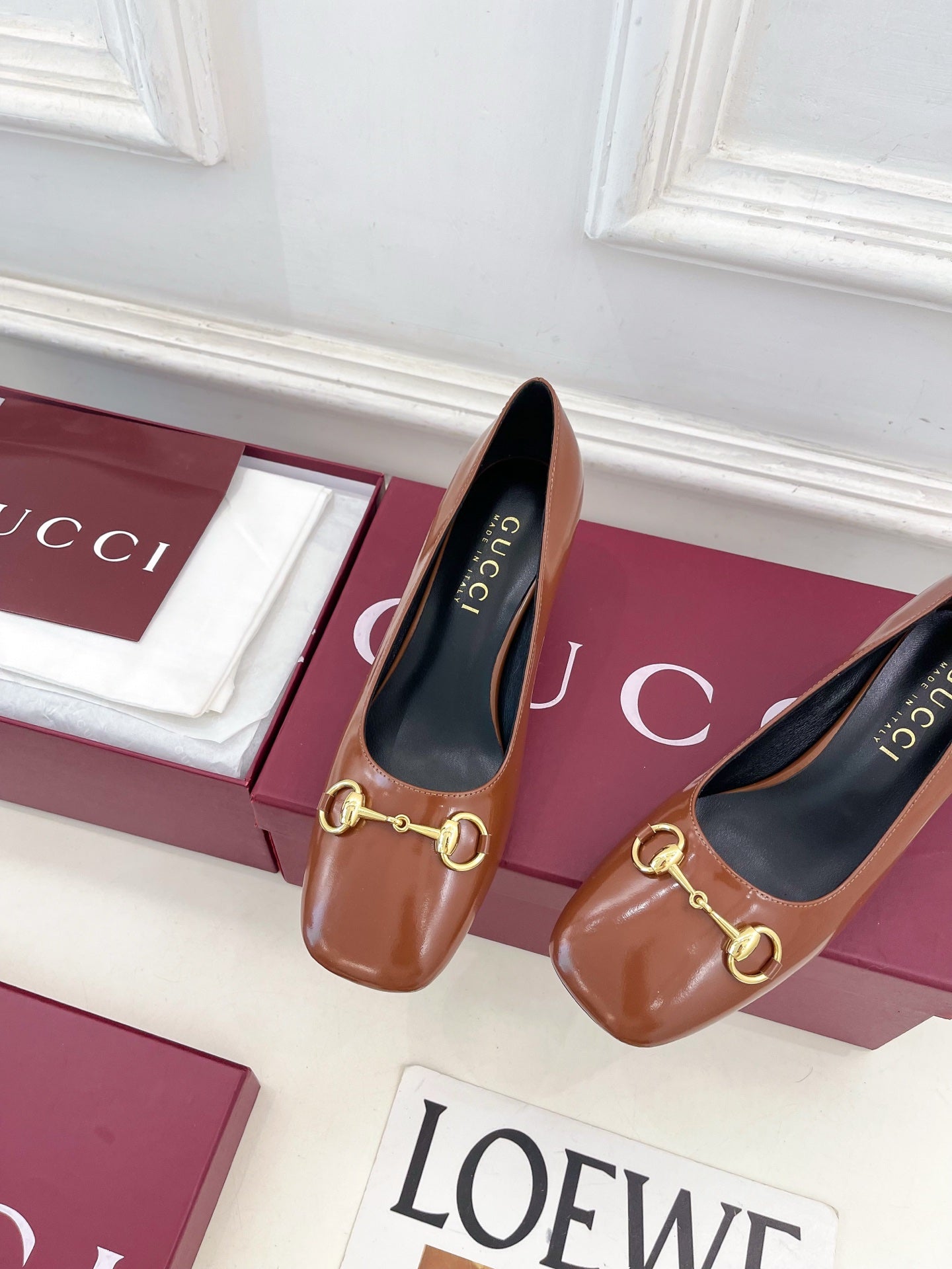 GG 26s Signora Pump 5.5cm Brown Leather 640313