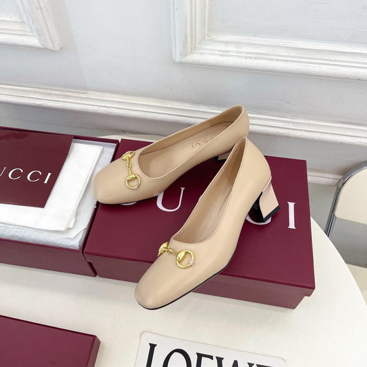 GG 26s Signora Pump 5.5cm Beige Leather 640314