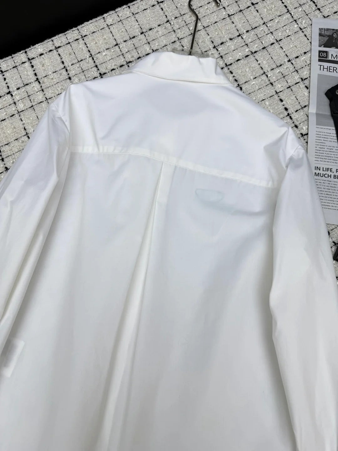 Prada 2026 Triangle Logo Tie-up Top White and Pink Cotton 132431