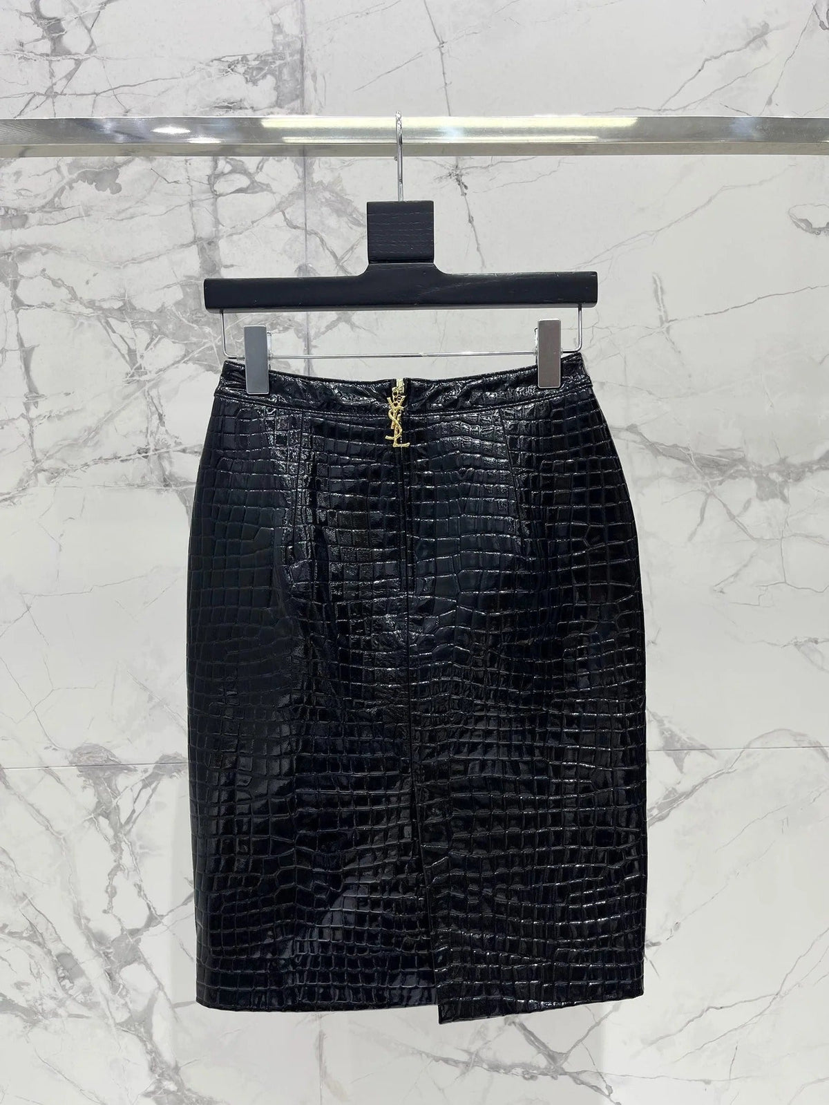 YSL 25S CROC LEATHER SKIRT STYLE 108