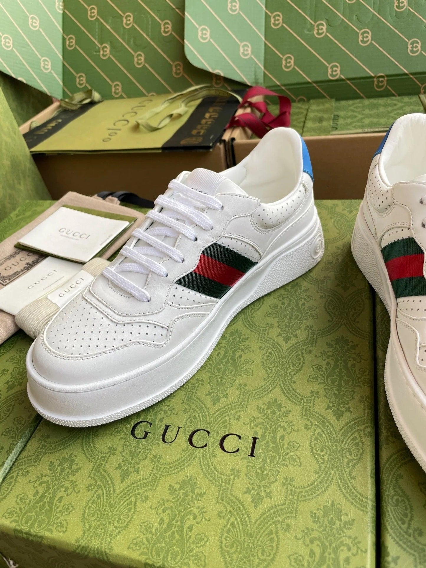 GG 26 Sneaker White Blue Calfskin 632887