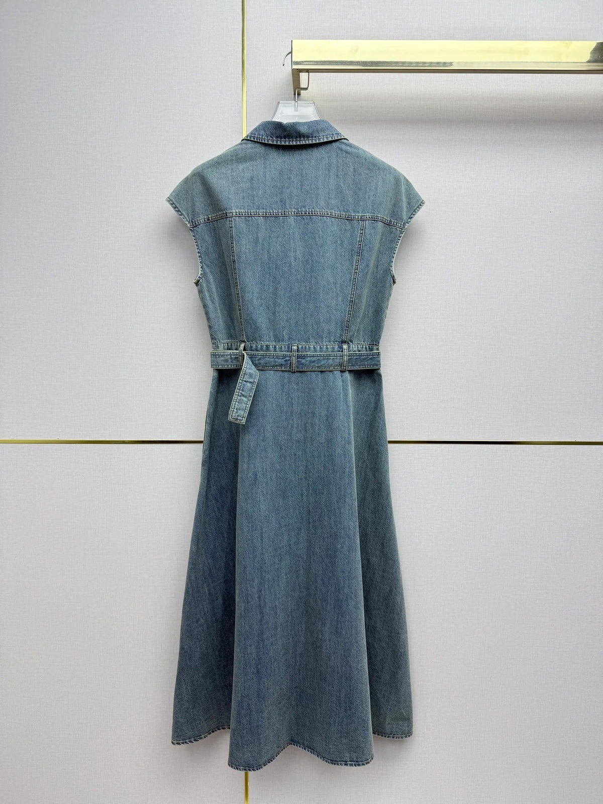 Prada 2026 Denim Dress Blue and Navy Blue Cotton 354716