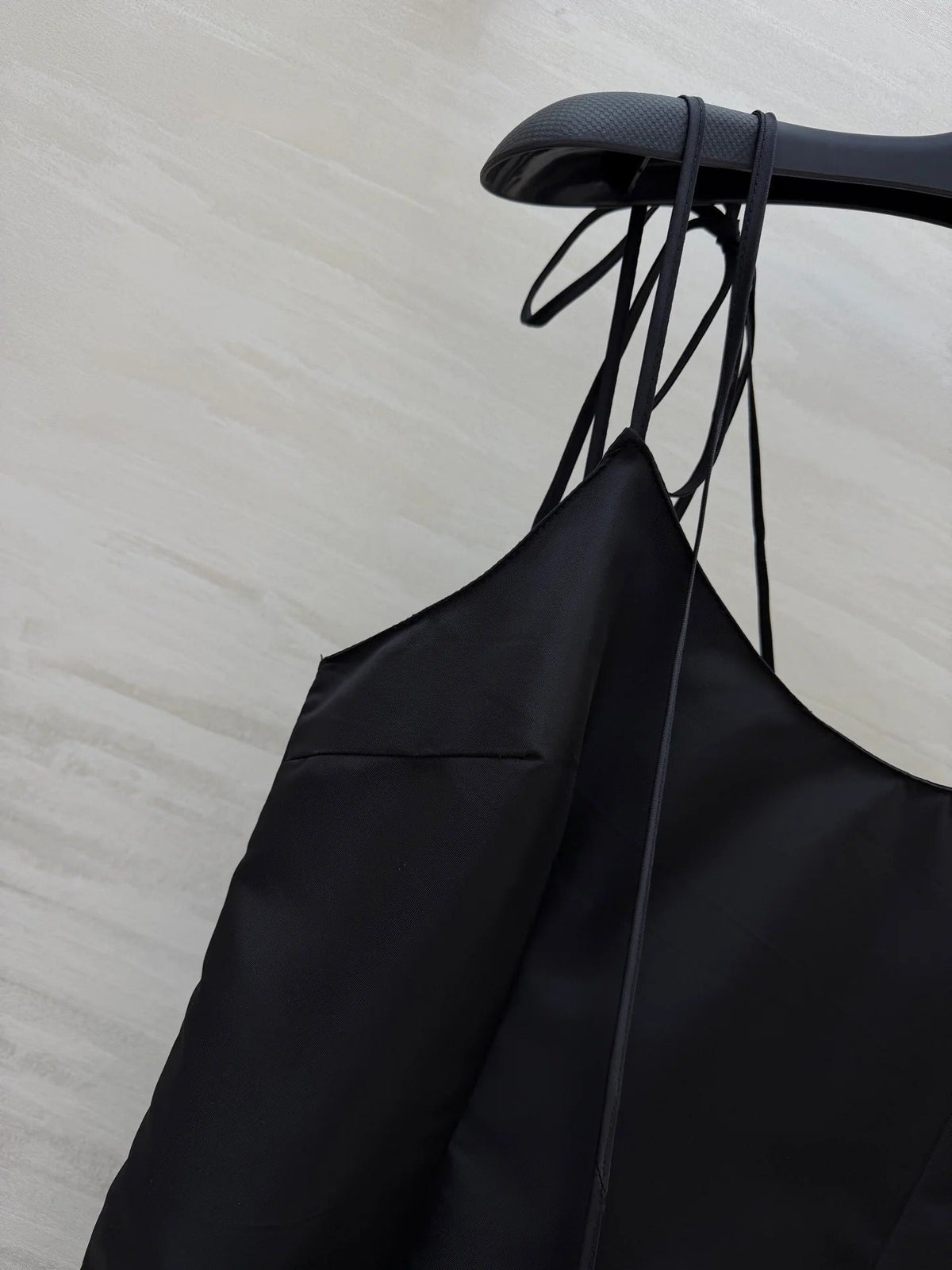 Prada 2026 Slip Dress Black Satin 358324
