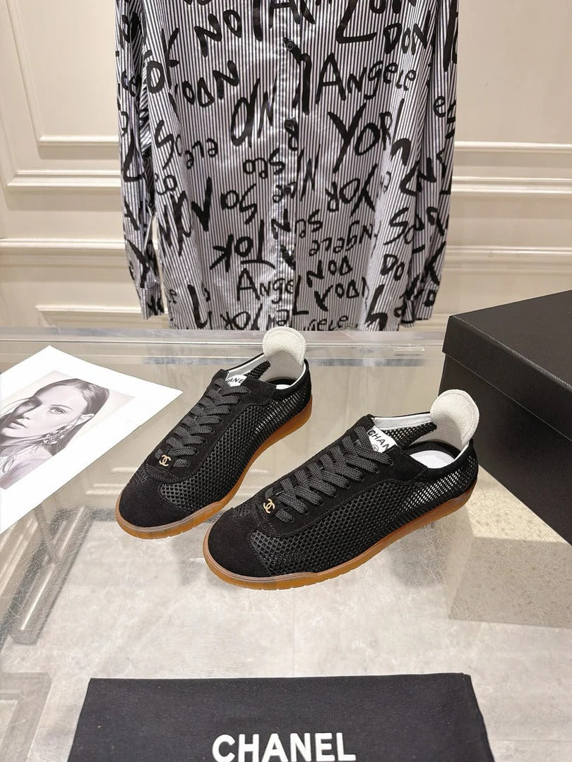 Chanel 2026 Mesh Casual Training Shoes Suede Cowhide 823738