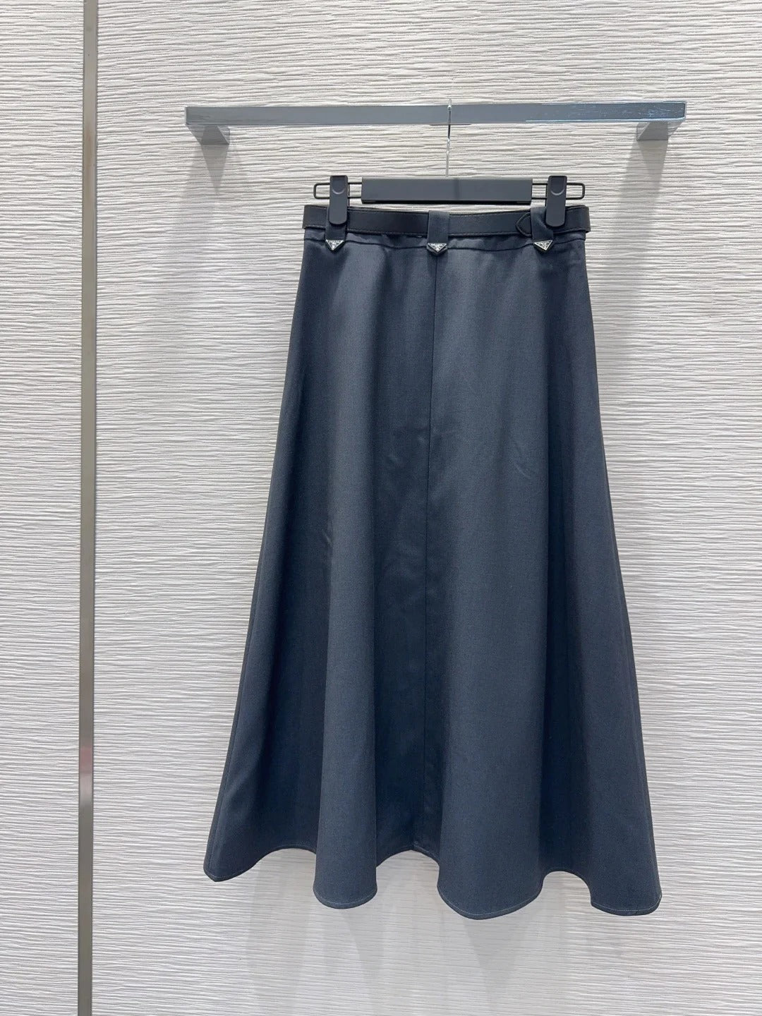 Prada 2026 Midi Skirt Black and Gray Polyester 131890