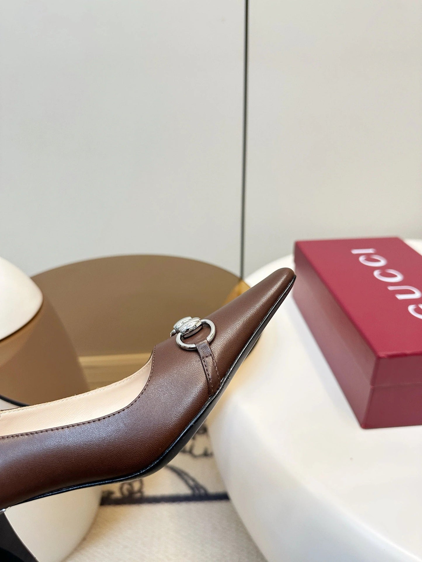 GG 26SS High Heels Pump Dark Brown Calfskin 645693