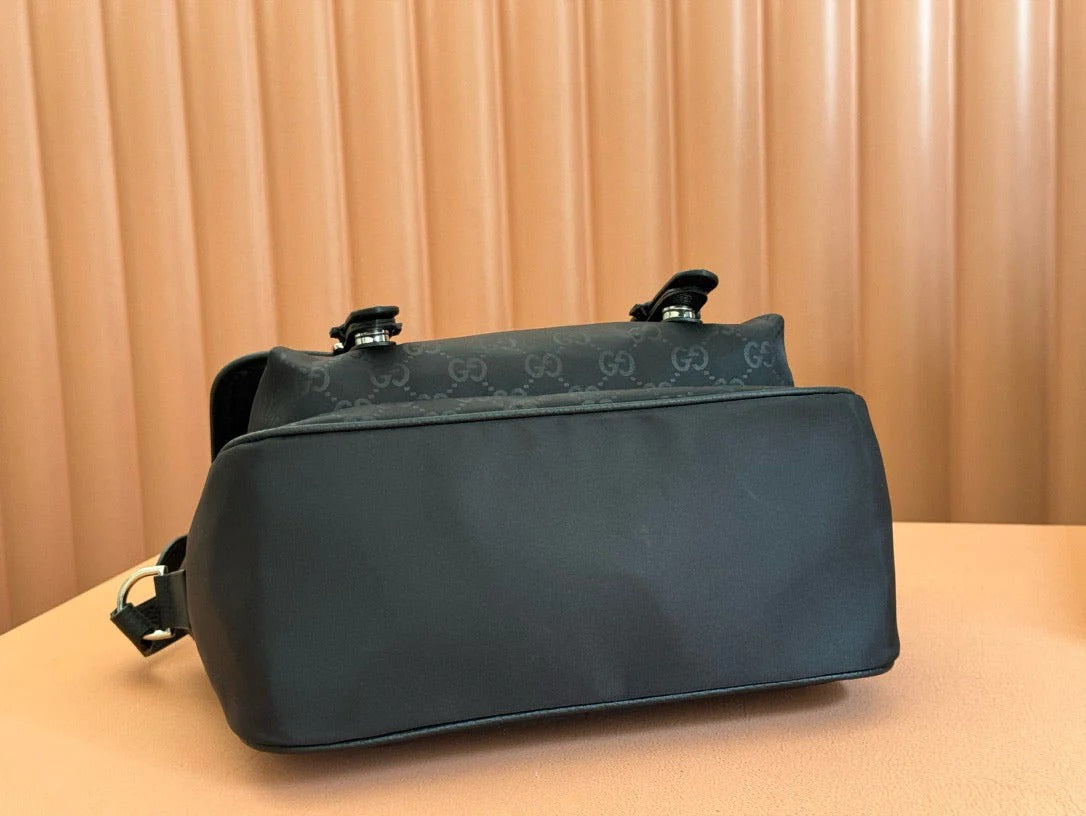 Gucci Shoulder Bag Black Nylon Cowhide 510335