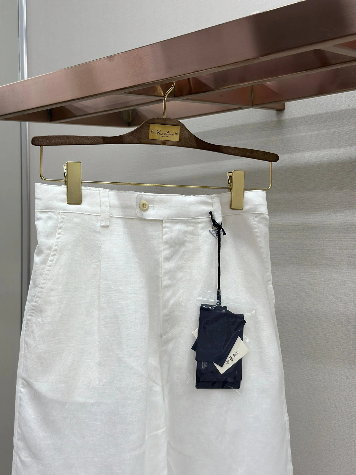PRA 2026 Men's Linen Shorts White Fabric 917701