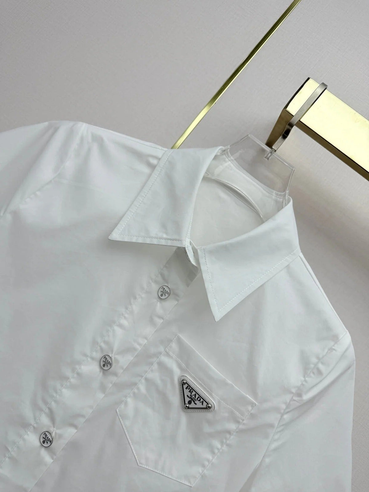 Prada 2026 Short Shirt With Skirt Set Cotton 393360
