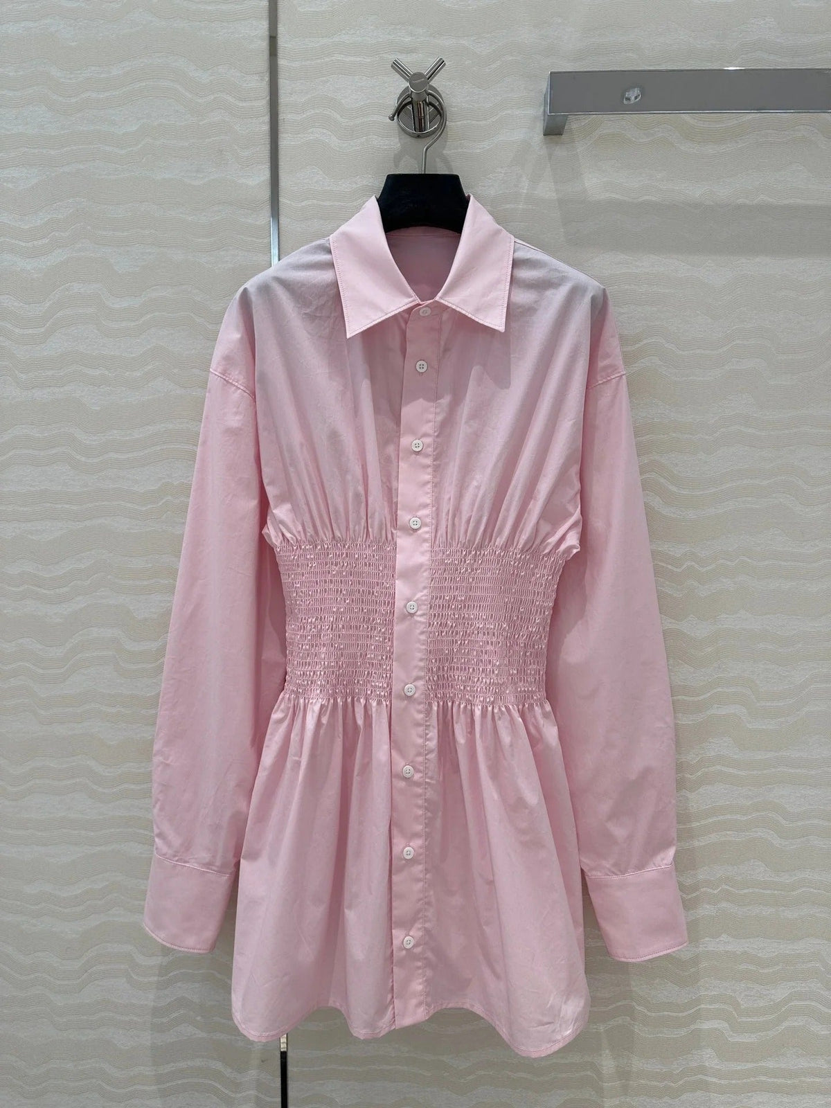 PRADA PREMIUM SHIRT DRESS WITH WAISTED DESIGN 276303