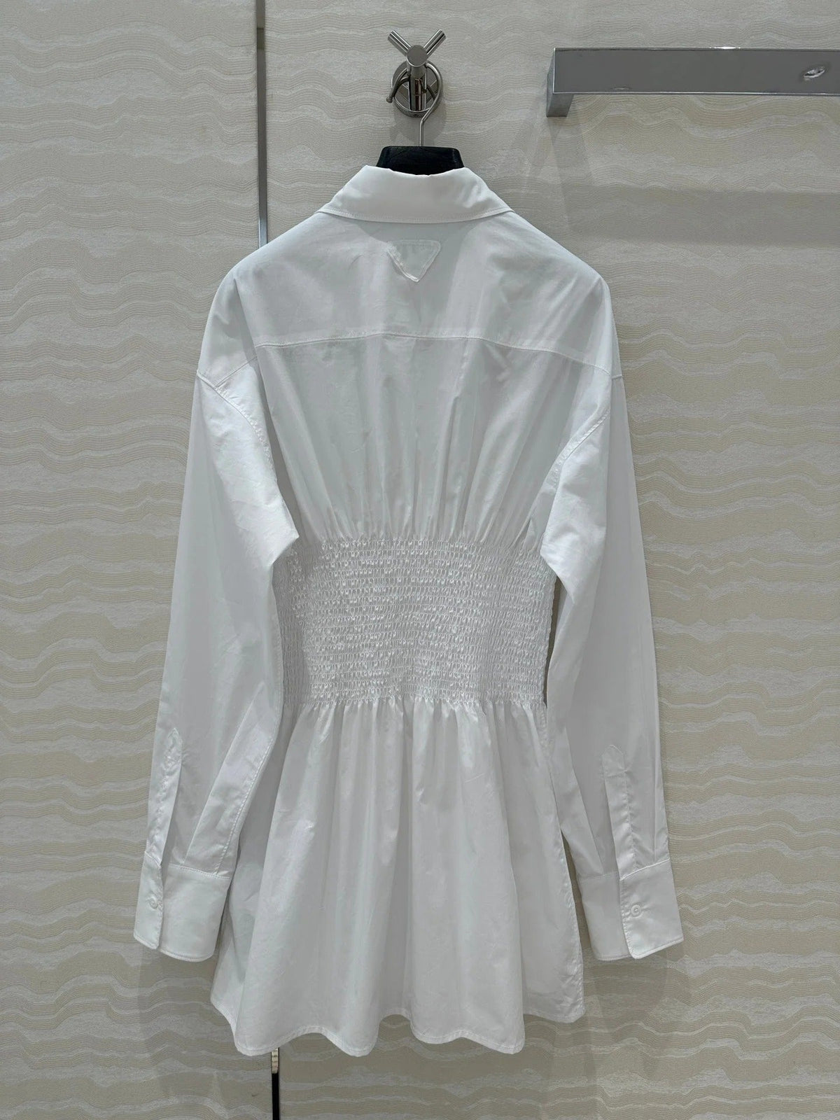 PRADA PREMIUM SHIRT DRESS WITH WAISTED DESIGN 276300