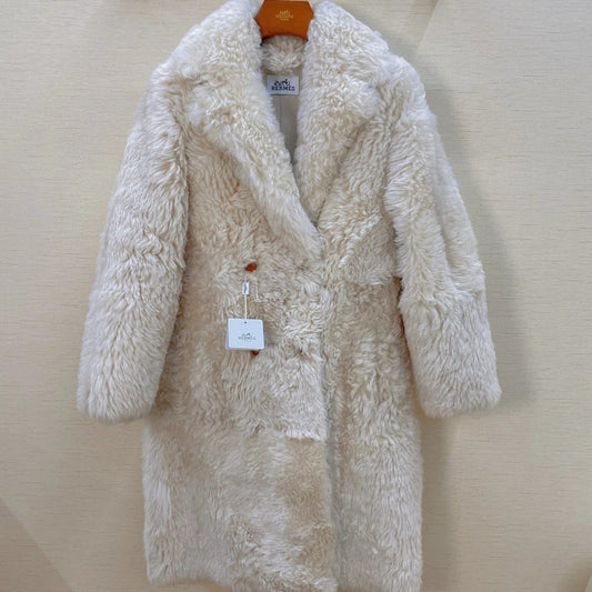HERMES 25S LONG FUR COAT 234