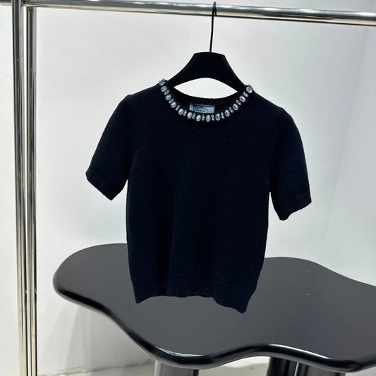 PRADA 25S BEADED CREW NECK SWEATER 313