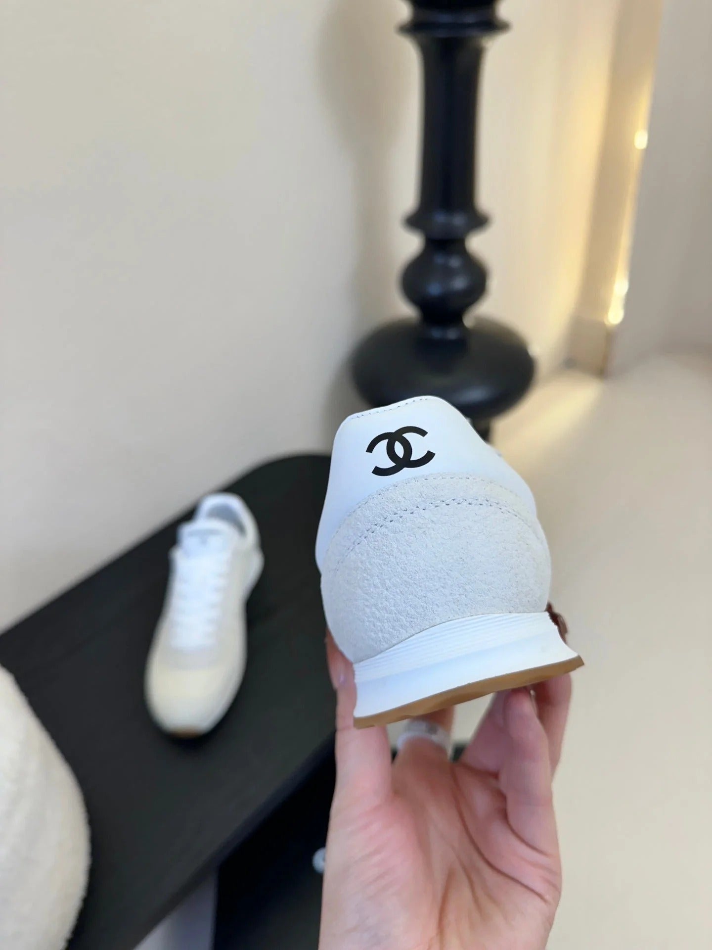 CC 26s Platform Sneakers White Sheepskin 627225