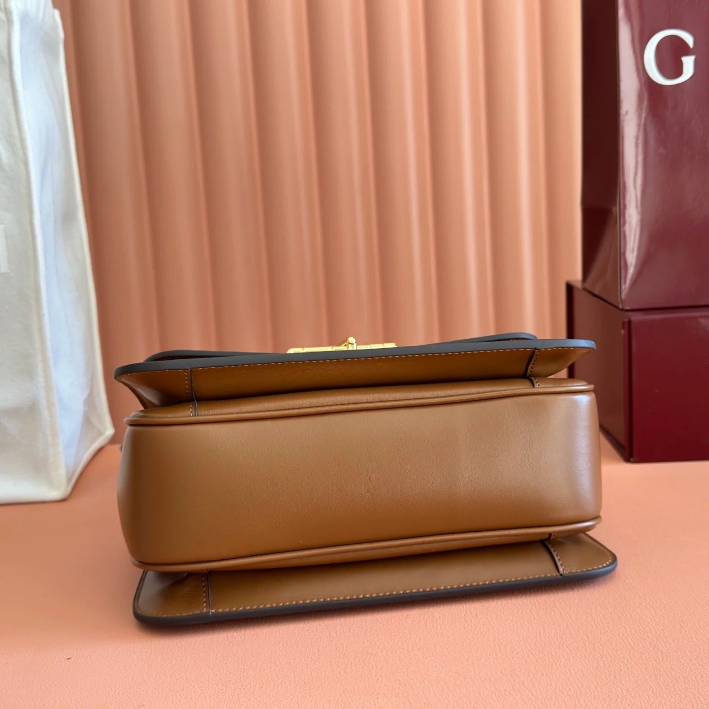 Gucci 2026 Siena Bag 25.5cm Black Gold Leather 277145