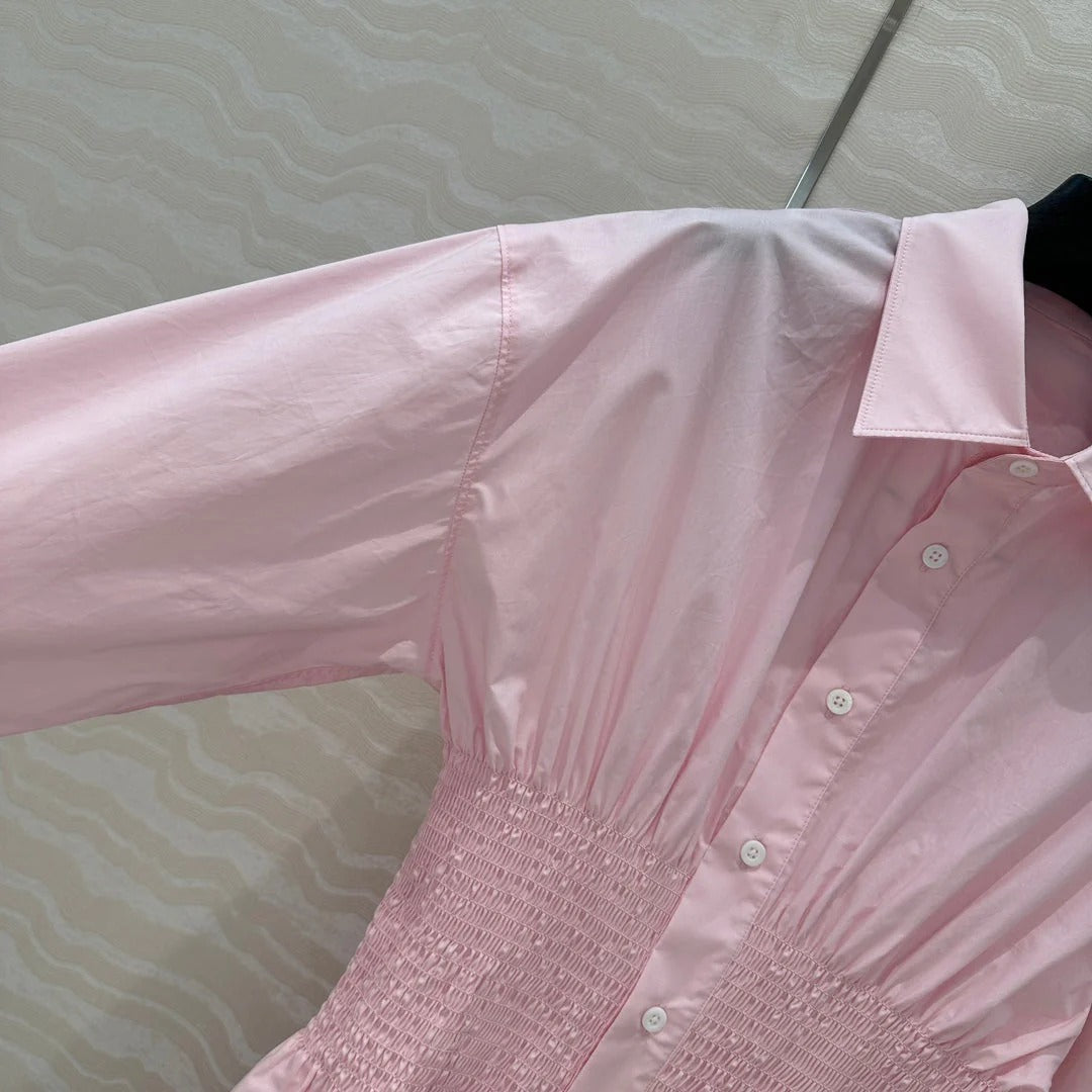 PRADA PREMIUM SHIRT DRESS WITH WAISTED DESIGN 276303