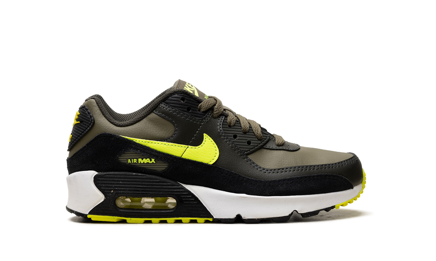 Air Max 90 Leather GS "Medium Olive Volt" DV3607 200